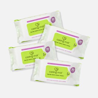 Caring Mill™ Gentle Saline Nose Wipes, Unscented, 30 ct. (4 pack)