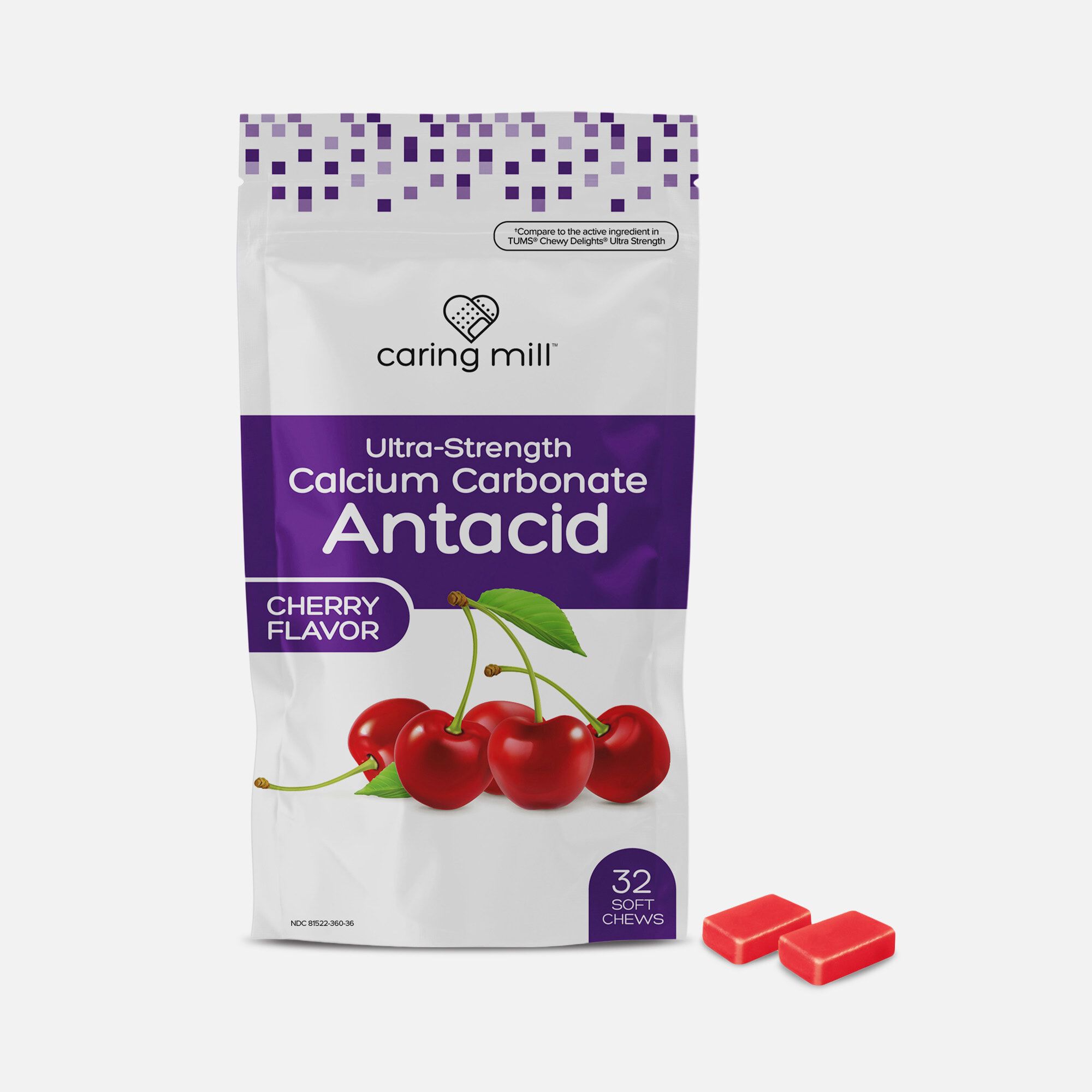 Caring Mill™ Antacid Soft Chews, Cherry, 32 ct., , large