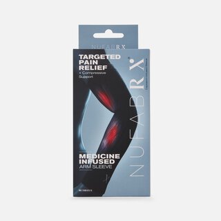 Nufabrx Arm Compression Sleeve with Pain-Relieving Medicine