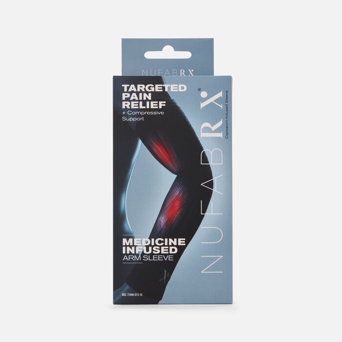 Nufabrx Arm Compression Sleeve with Pain-Relieving Medicine, , large