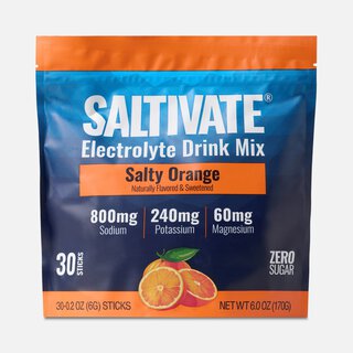 Saltivate® Electrolyte Drink Mix, Zero Sugar, Salty Orange, 30 Stick Packs