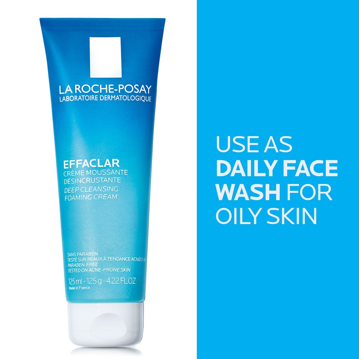 La Roche-Posay Effaclar Deep Cleansing Foaming Cream Cleanser, 4.22 oz., , large