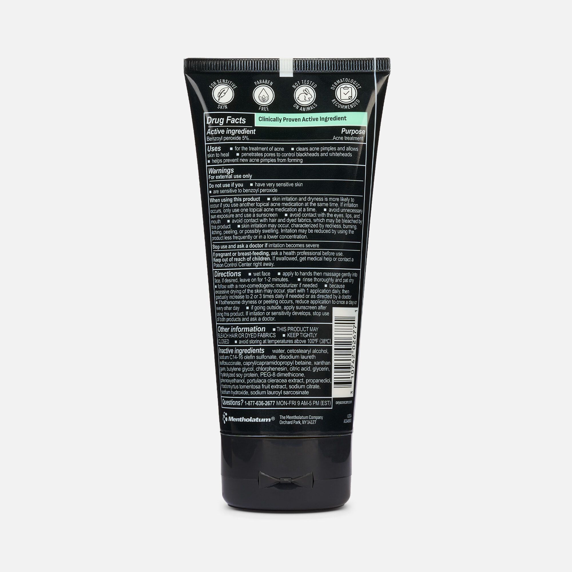 OXY Sensitive Face Wash, 5 oz., , large