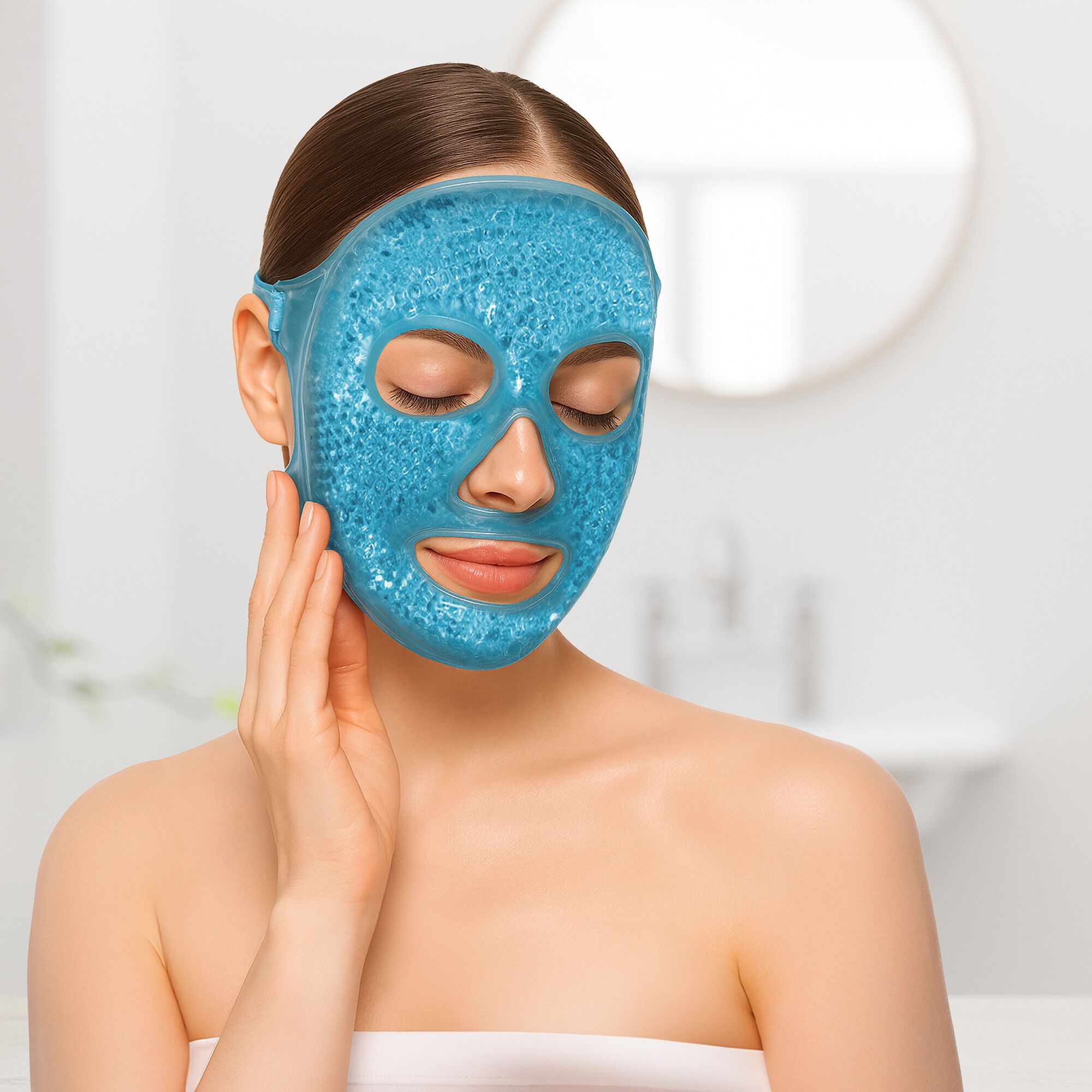 Caring Mill™ Full Coverage Gel Bead Face Mask, , large