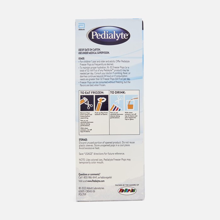 Pedialyte Freezer Pops, Assorted Flavors, 16ct. / 2.1 oz., , large