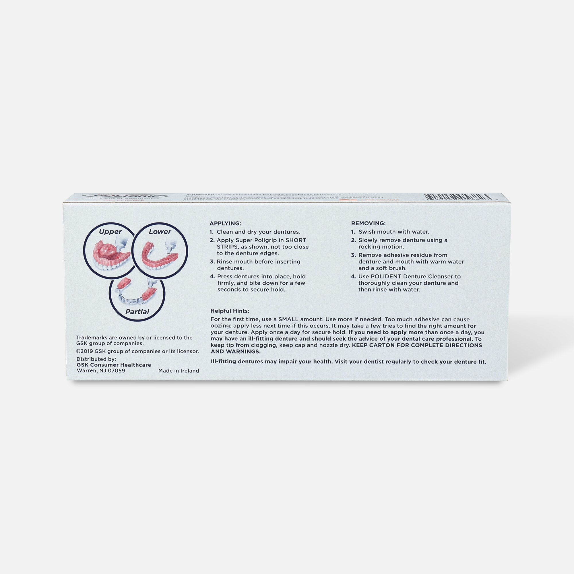 Super Poligrip Extra Care Zinc Free Denture Adhesive Cream - Twin Pack, , large