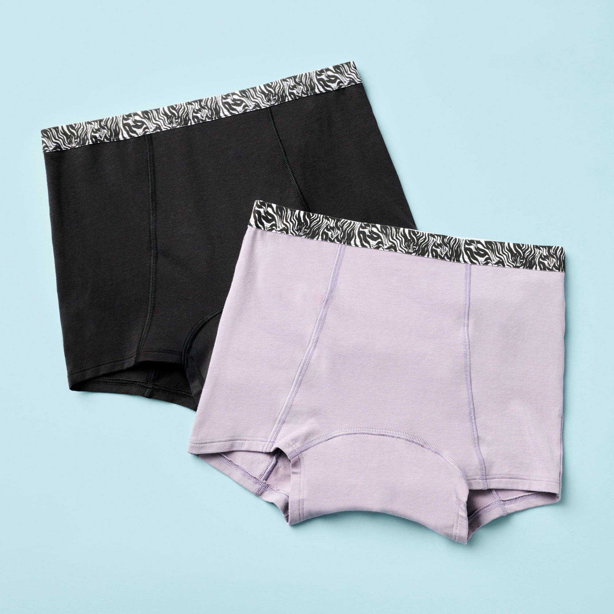 Thinx Teens Boyshort Period Underwear, Purple Ash, , large