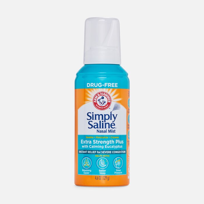 Simply Saline Adult Nasal Mist Extra Strength Plus with Calming Eucalyptus, 4.6 oz., , large