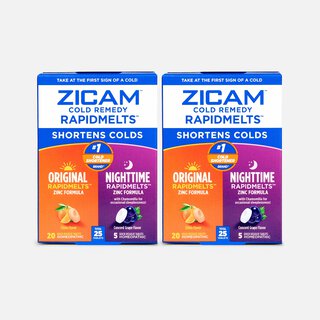 Zicam Cold Remedy Rapidmelts Original and Nighttime Combo Tablets, 25 ct. (2-Pack)