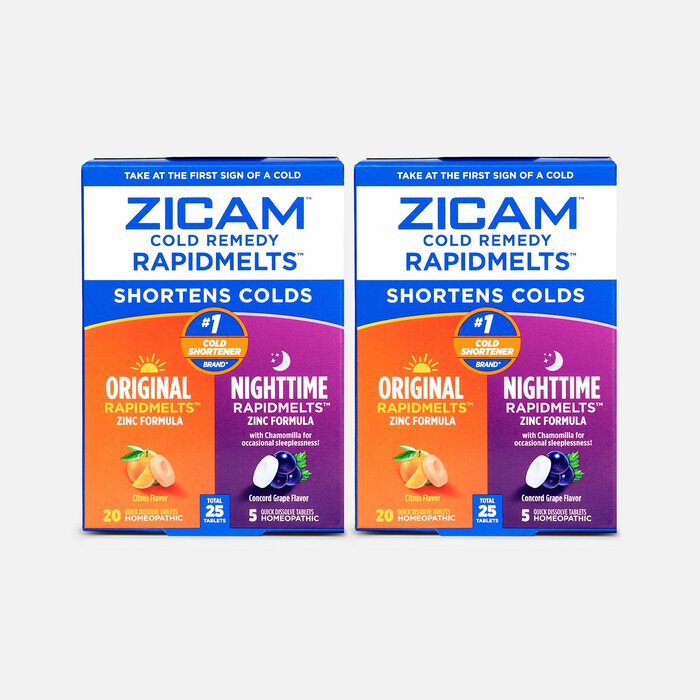 Zicam Cold Remedy Rapidmelts Original and Nighttime Combo Tablets, 25 ct. (2-Pack), , large