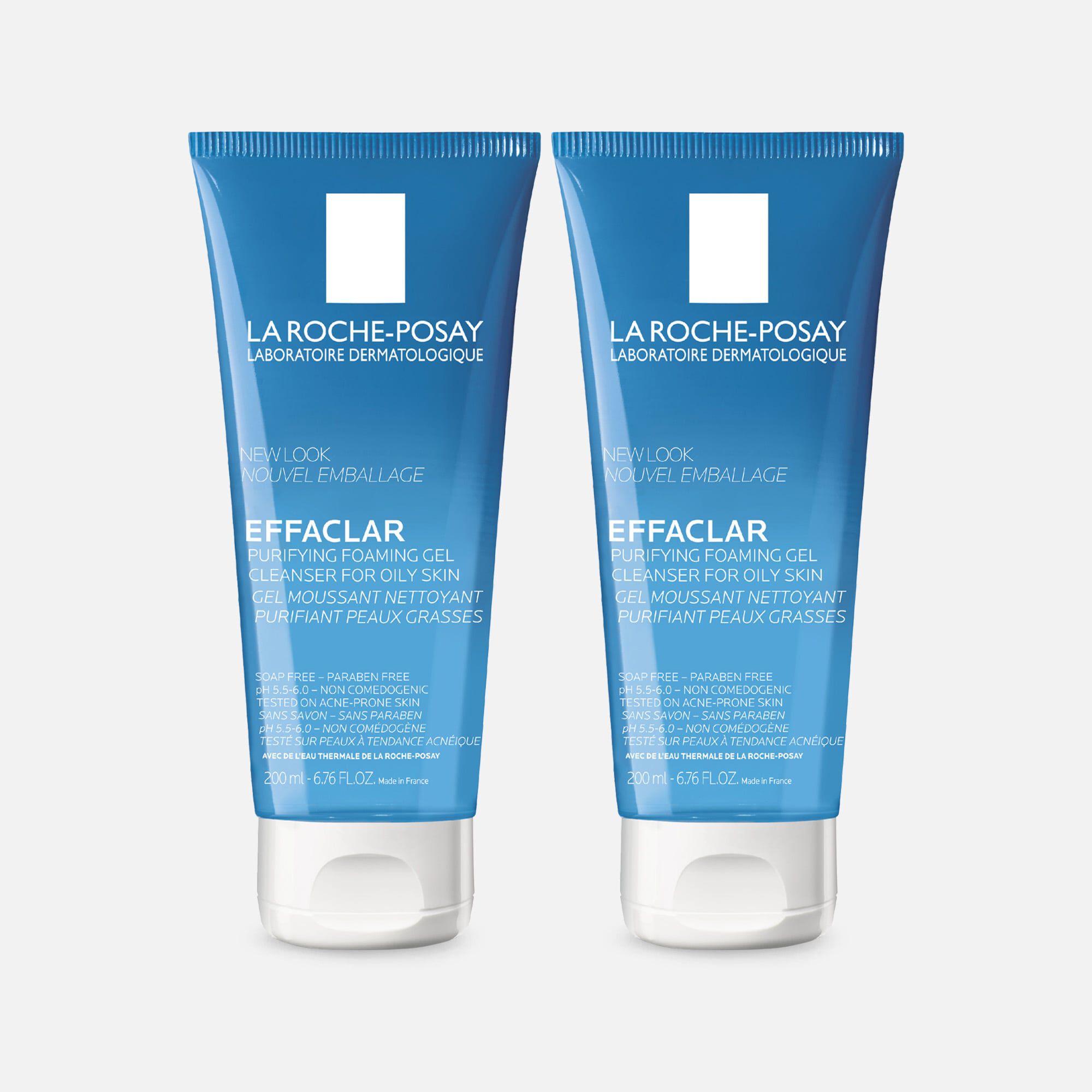 La Roche-Posay Effaclar Purifying Foaming Gel Cleanser for Oily Skin, 6.76 oz. (2-Pack), , large