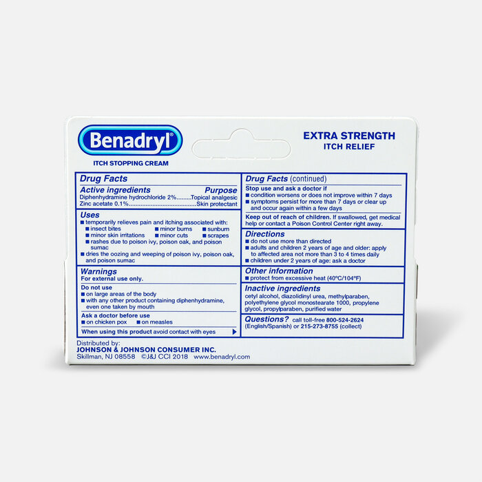 Benadryl Itch Stopping Cream, Extra Strength, 1 oz., , large