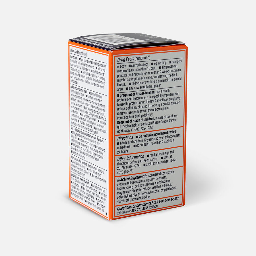 Motrin PM Pain Reliever/Nighttime Sleep-Aid Coated Caplets, 80 ct., , large image number 3