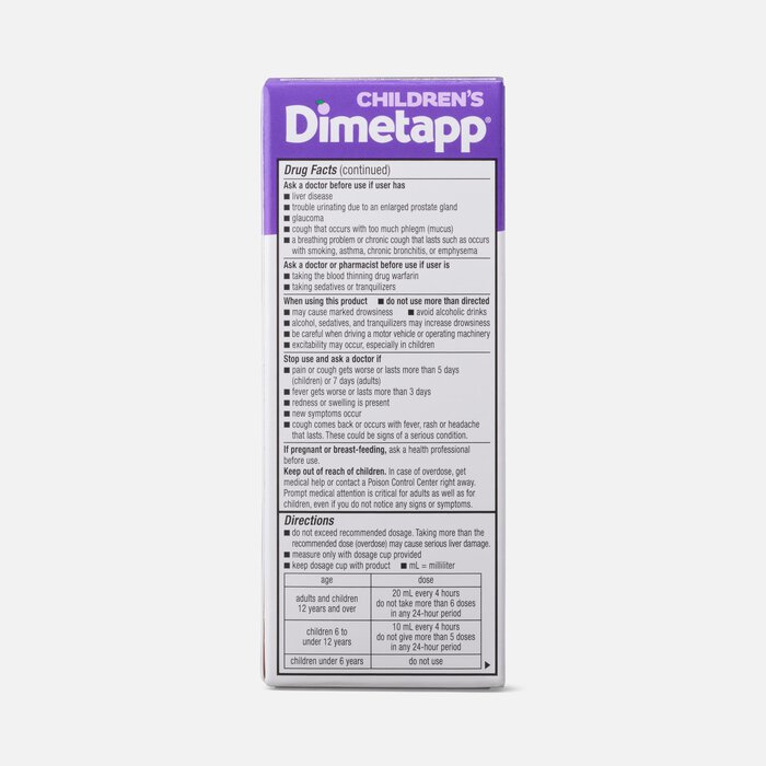 Children’s Dimetapp Multi-Symptom Cold & Flu, Grape, 4 oz., , large