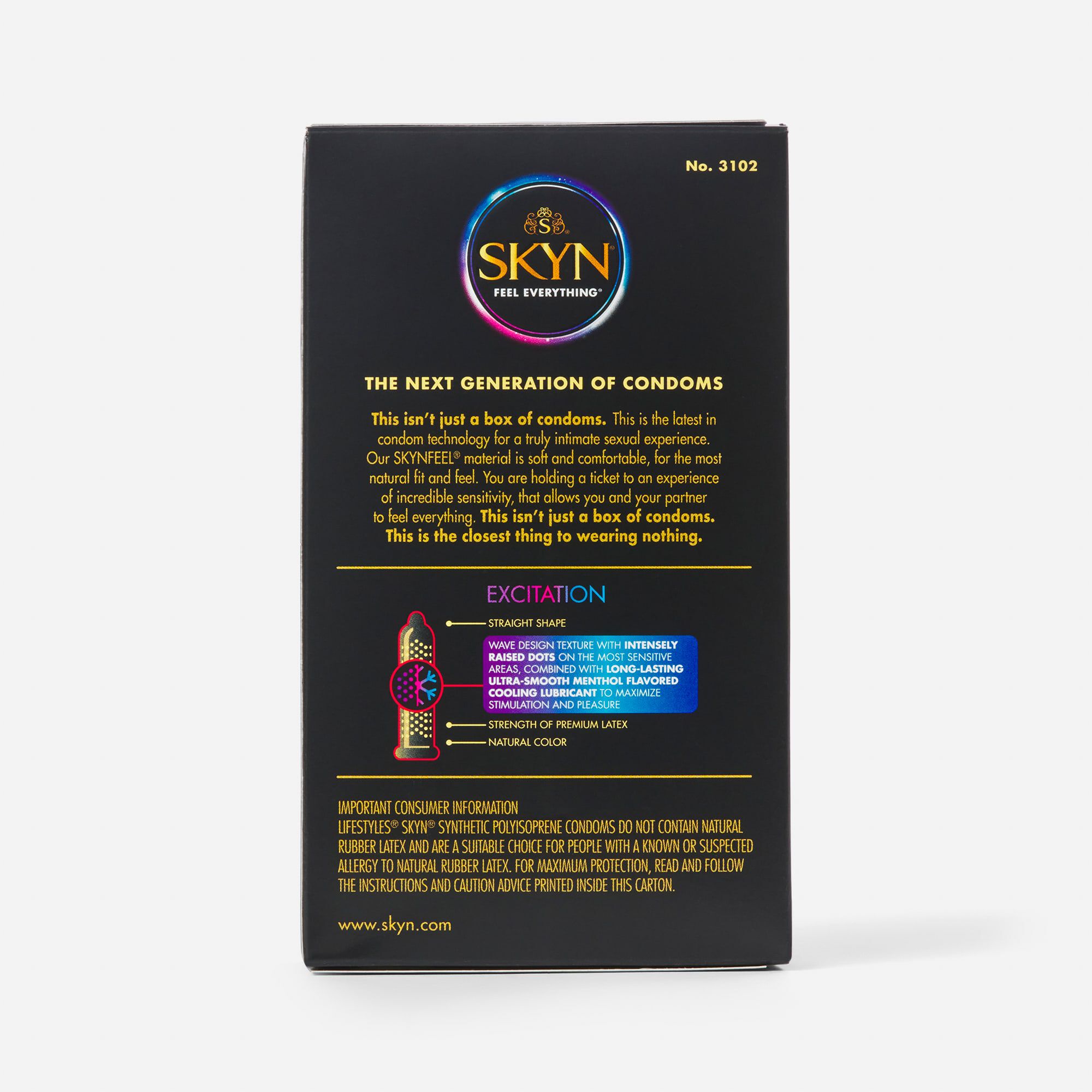 SKYN Excitation Non-Latex Condom, 12 ct., , large