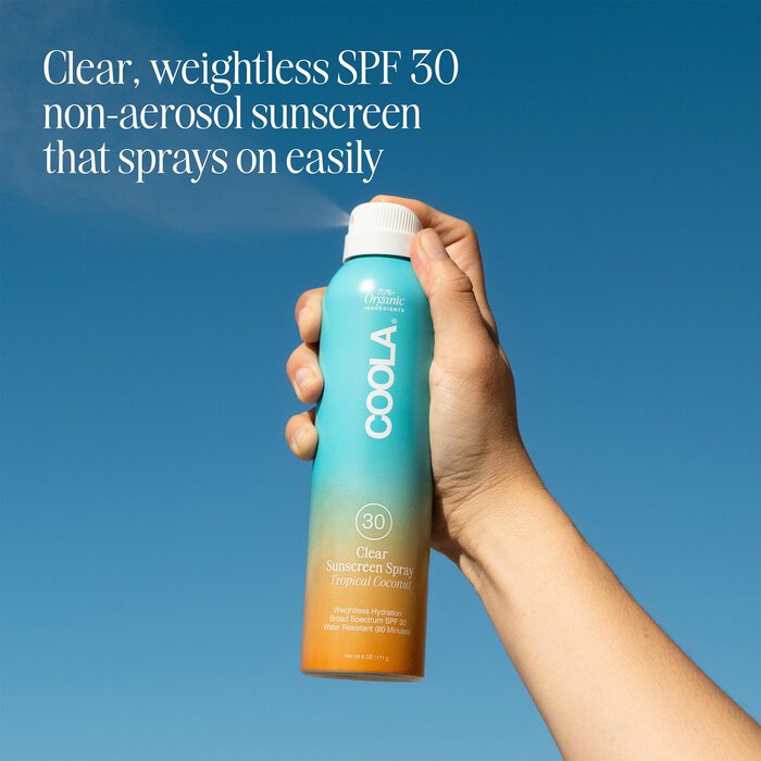 COOLA Classic Body Organic Sunscreen Spray SPF 30 Tropical Coconut, 6 oz., , large