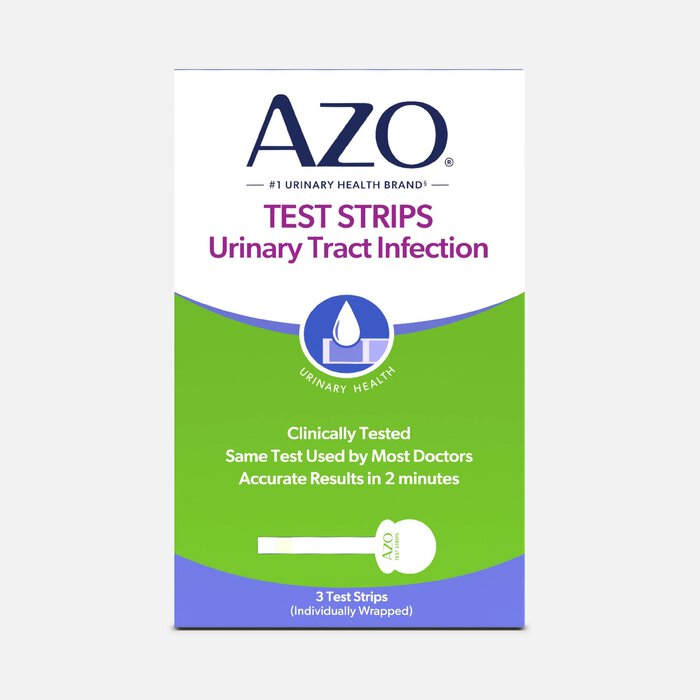 Azo Urinary Tract Infection Test Strips with Handle, 3 ct., , large