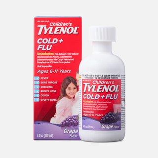Children's Tylenol Cold + Flu, Grape Flavor, 4 fl oz.