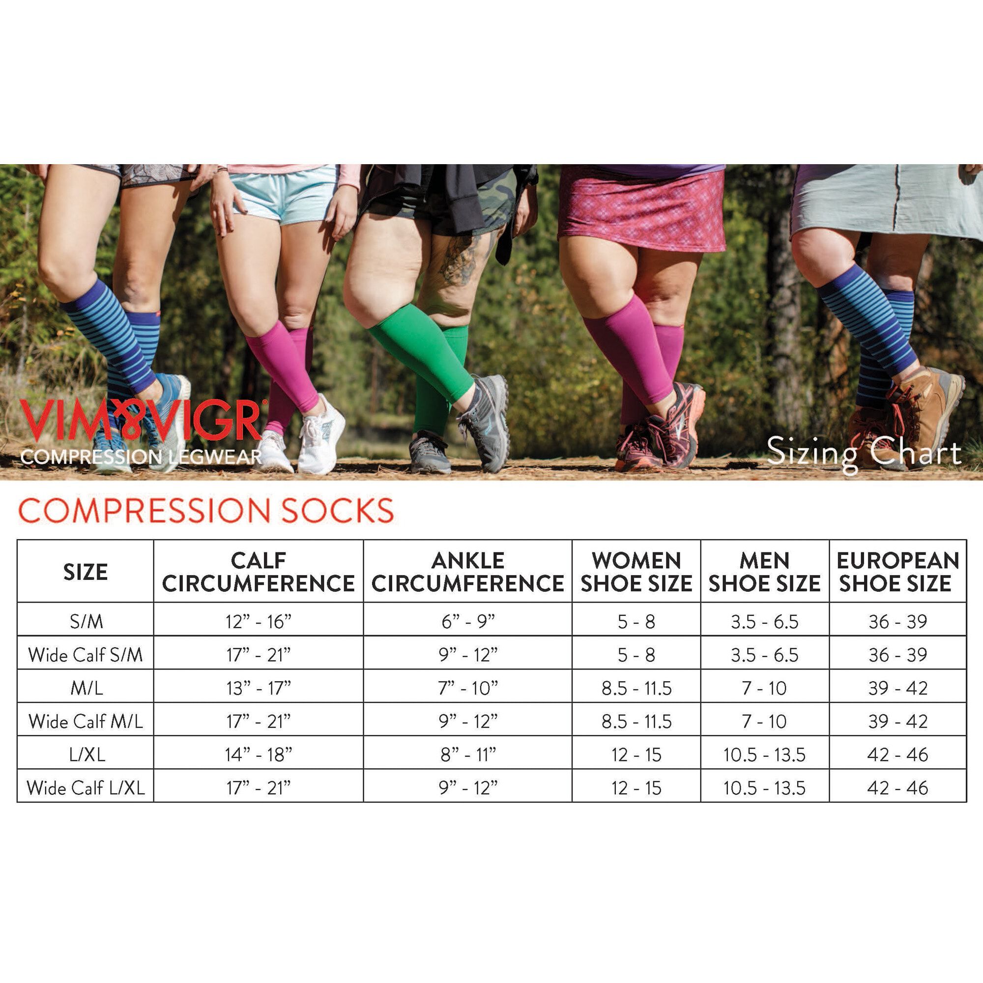 VIM & VIGR Solid Moisture-Wick Nylon Compression Socks, Cashew, 30-40 mmHg, , large