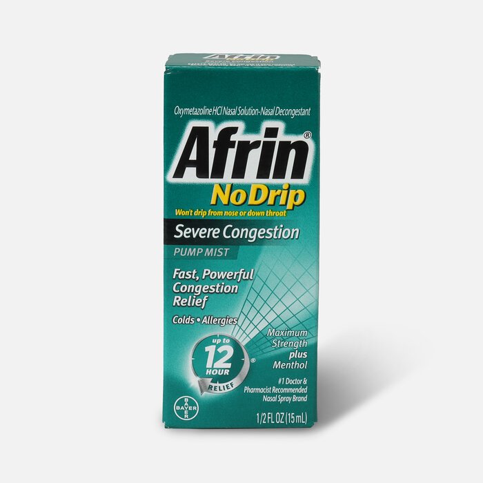Afrin No Drip Severe Congestion Pump Nasal Mist, .5 oz., , large