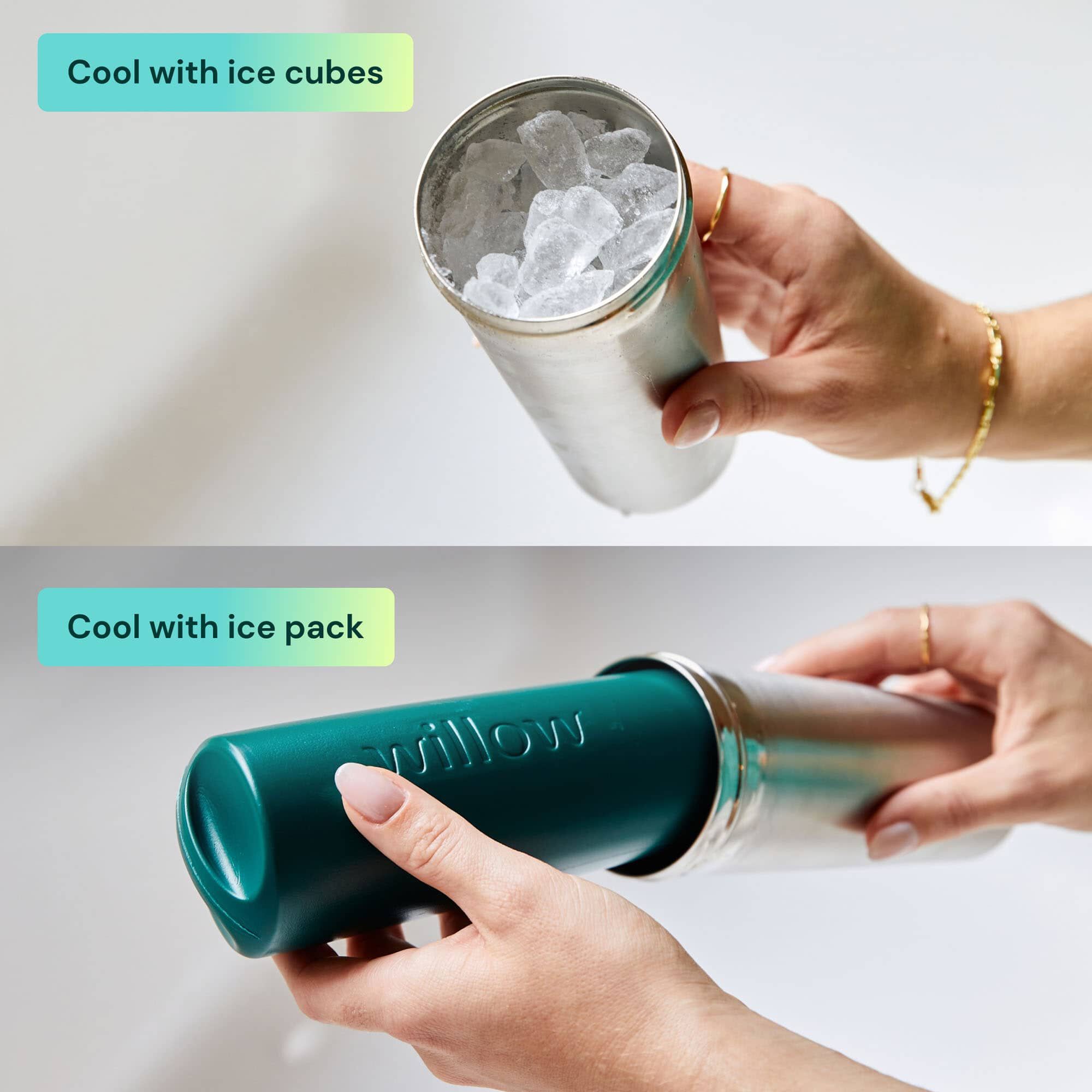 Willow Portable Milk Cooler, 25 fl. oz., Green, large