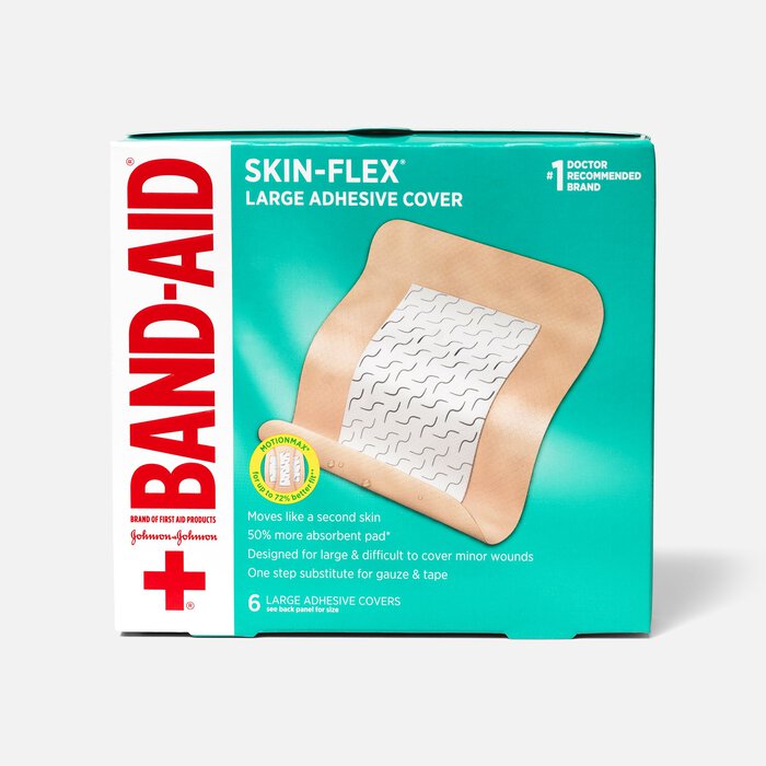 BAND-AID® Skin-Flex Large Adhesive Cover Bandages, 6 ct., , large