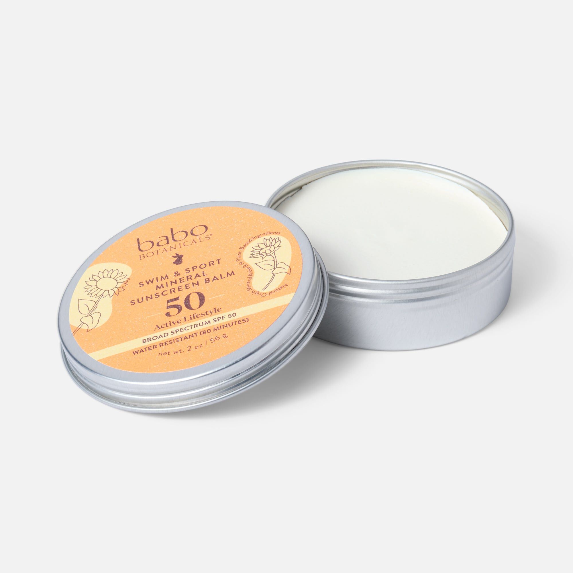 Babo Botanicals Swim & Sport Mineral Sunscreen Balm, SPF 50, 2 oz., , large