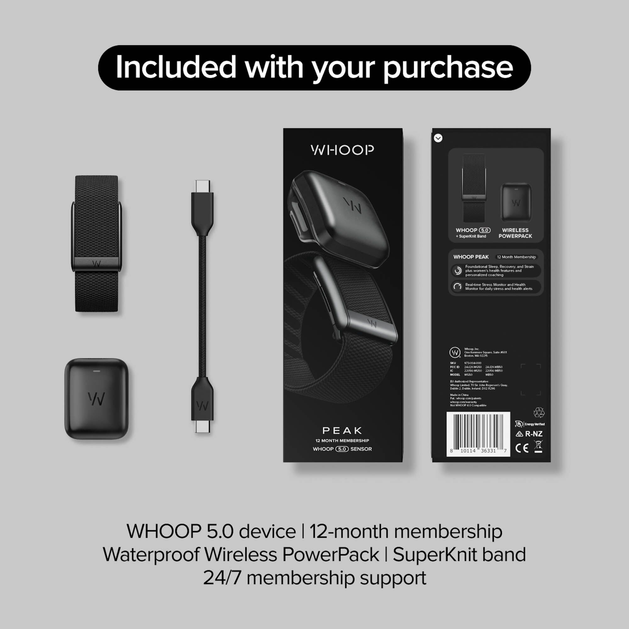 WHOOP Peak Wearable Health & Activity Tracker, , large