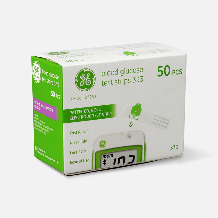 GE333 Blood Glucose Test Strips, 50 ct., , large