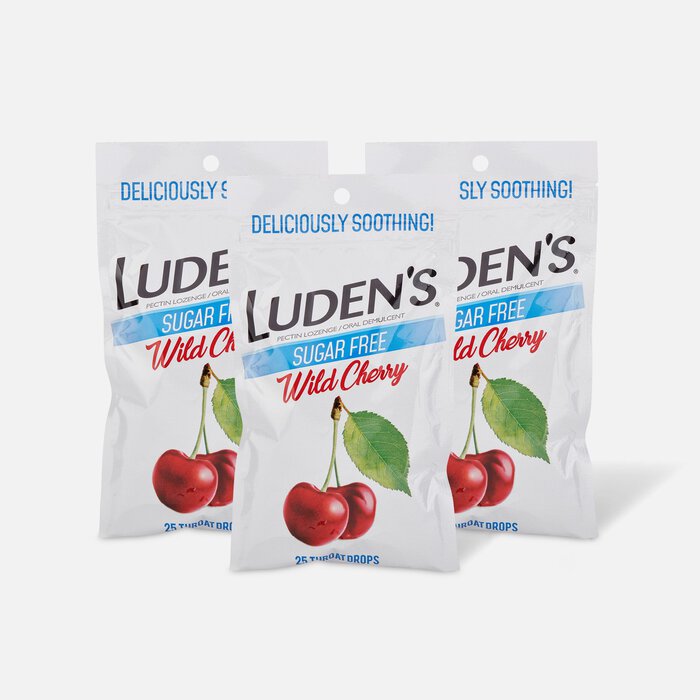 Luden's Wild Cherry Sugar Free Throat Drops, 25 ct. (3-Pack), , large