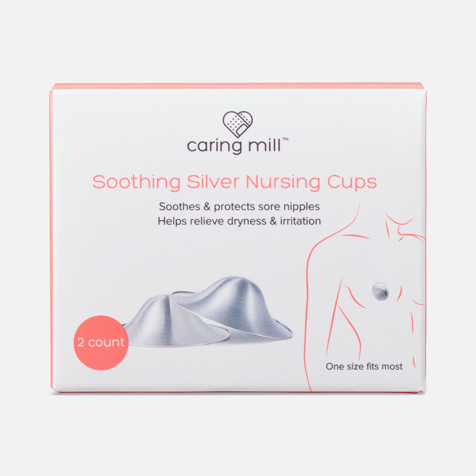 Caring Mill™ Soothing Silver Nursing Cups, , large