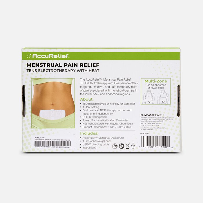 AccuRelief™ Menstrual Pain Relief TENS Electrotherapy with Heat, , large