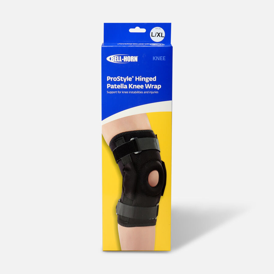 Bell-Horn ProStyle Hinged Patella Knee Wrap, Black, , large image number 0