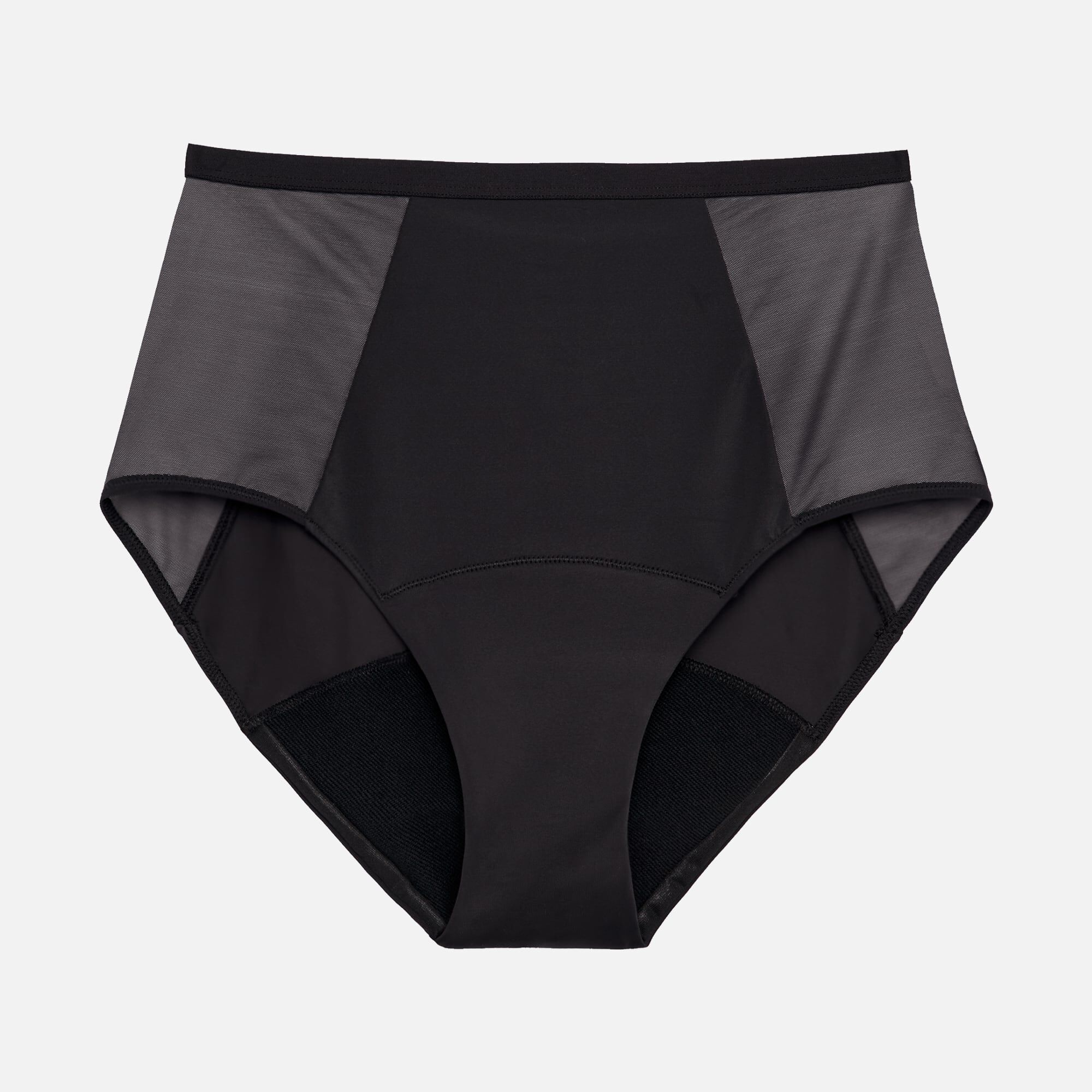 Thinx Comfort Stretch Hi-Waist Period Underwear, Black, , large