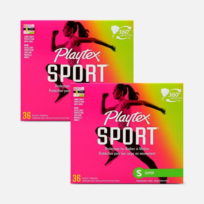 Playtex Sport Super Tampons, Unscented, 36 ct. (2-Pack), , large
