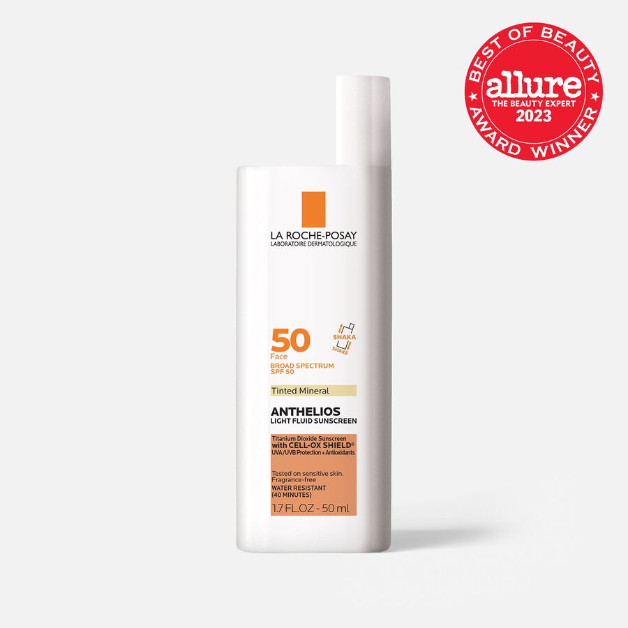 La Roche-Posay Mineral Anthelios Light Fluid Sunscreen for Face, Tinted, SPF 50, 1.7 oz., Tinted, large image number 2