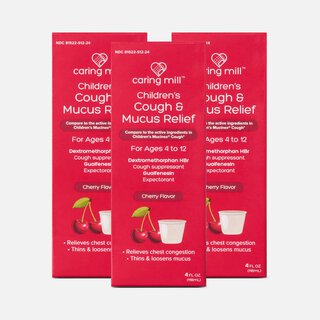 Caring Mill™ Children's Mucus Relief Multi-Symptom Cold, Cherry Flavor, 4 oz. (3 pack)