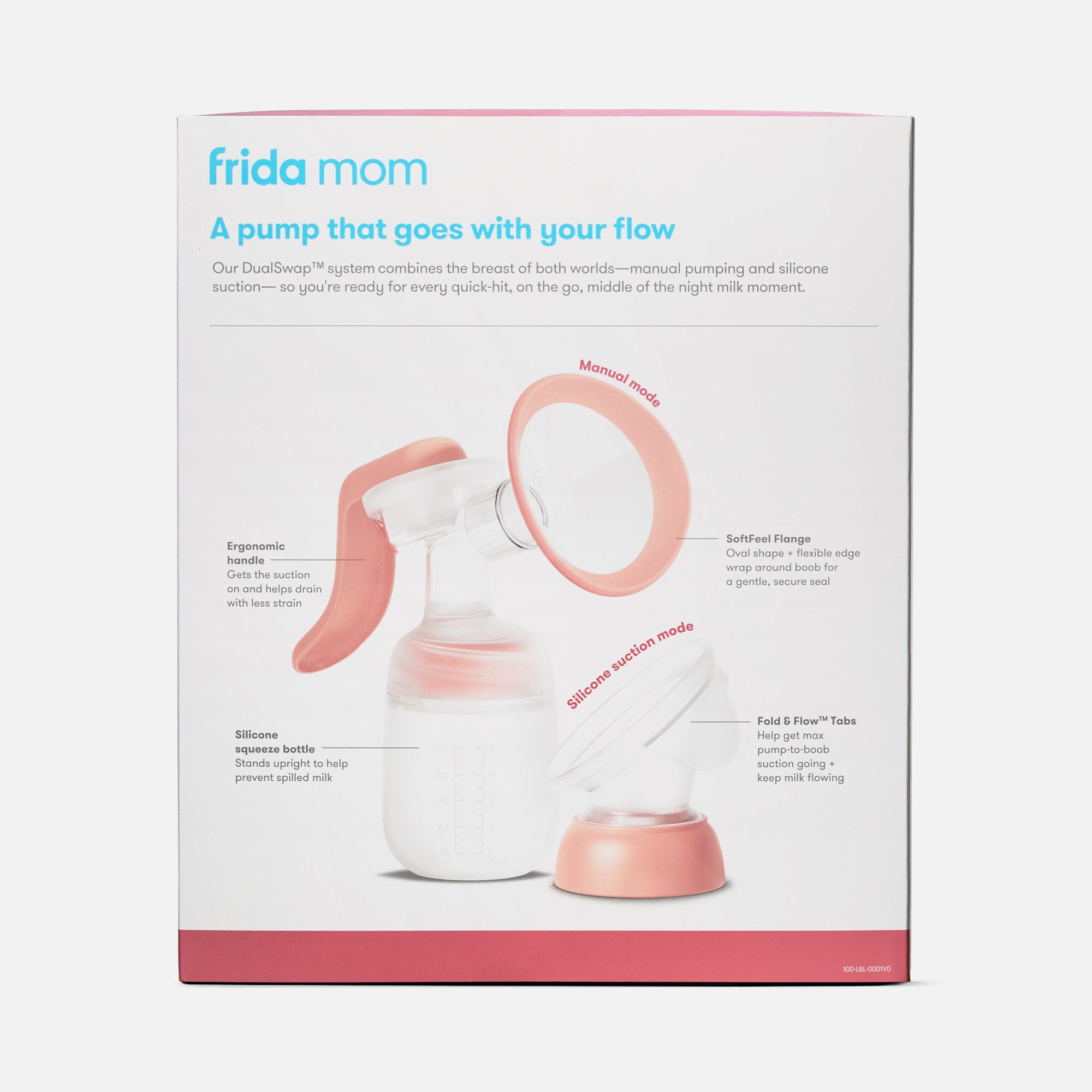 Frida Mom 2-in-1 Manual + Silicone Suction Breast Pump, , large