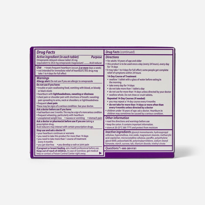 Prilosec OTC Heartburn Relief and Acid Reducer Tablets, 42 ct., , large
