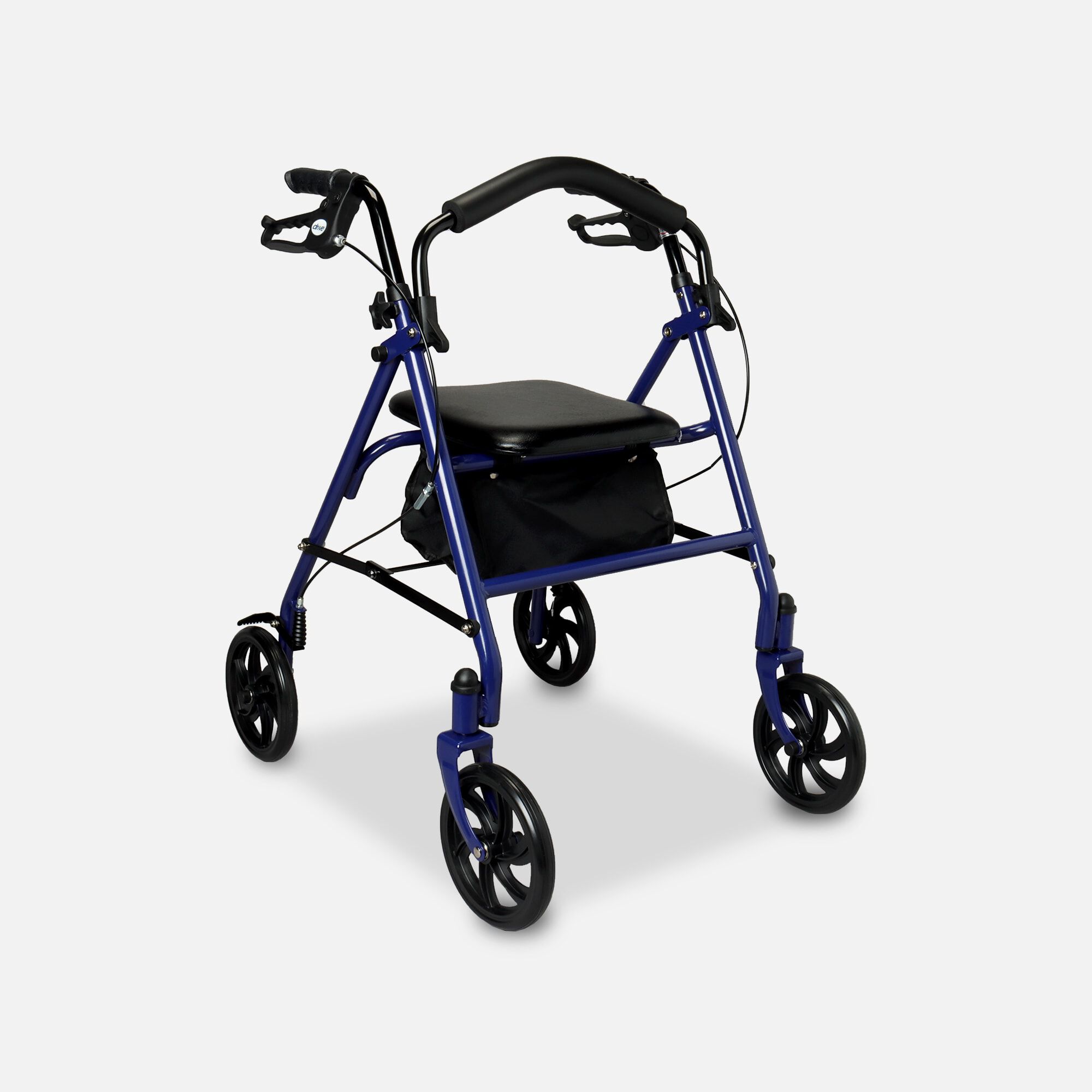 Drive Durable Four Wheel Rollator, 7.5" Casters, Blue, large