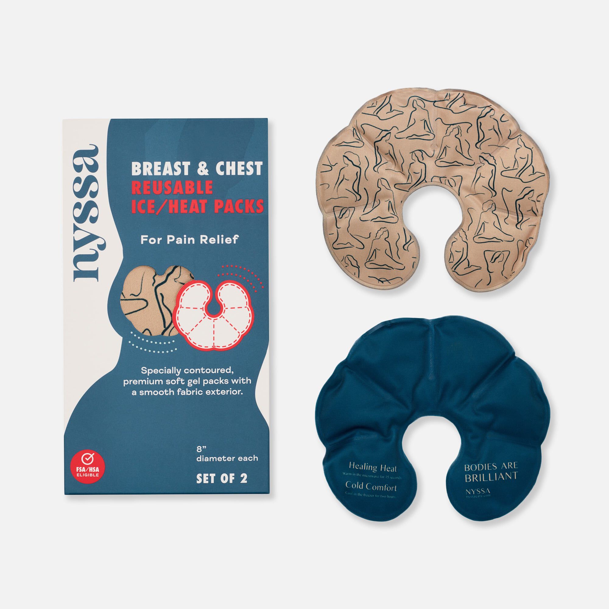 Nyssa Breast & Chest Reusable Ice/Heat Packs, 2 ct., , large