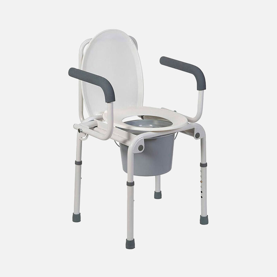 DMI® Steel Drop-Arm Bedside Commode, , large image number 0