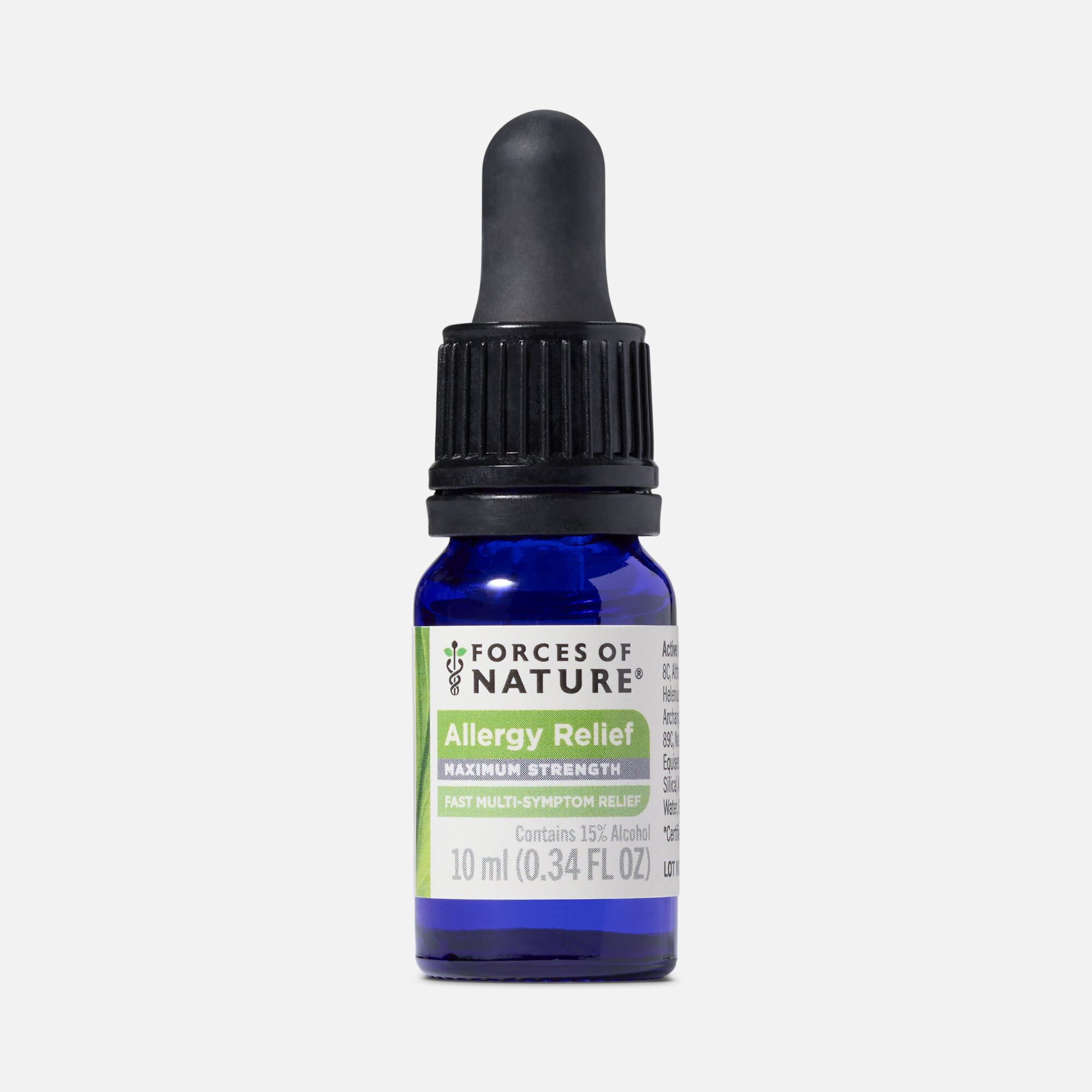 Forces of Nature Allergy Maximum Strength Sublingual Drops, 10ml, , large