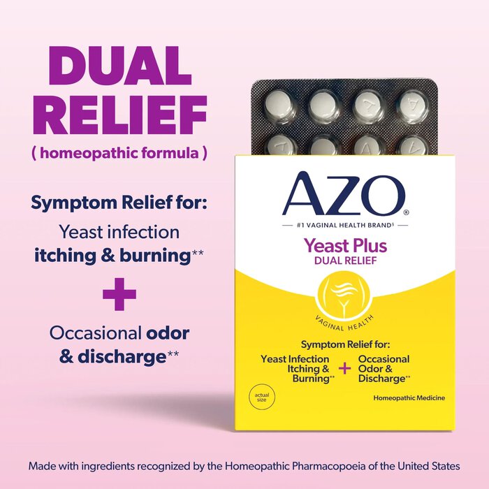 AZO Yeast, Natural Symptom Prevention & Relief, 400 mg, Tablets, 60 ct., , large