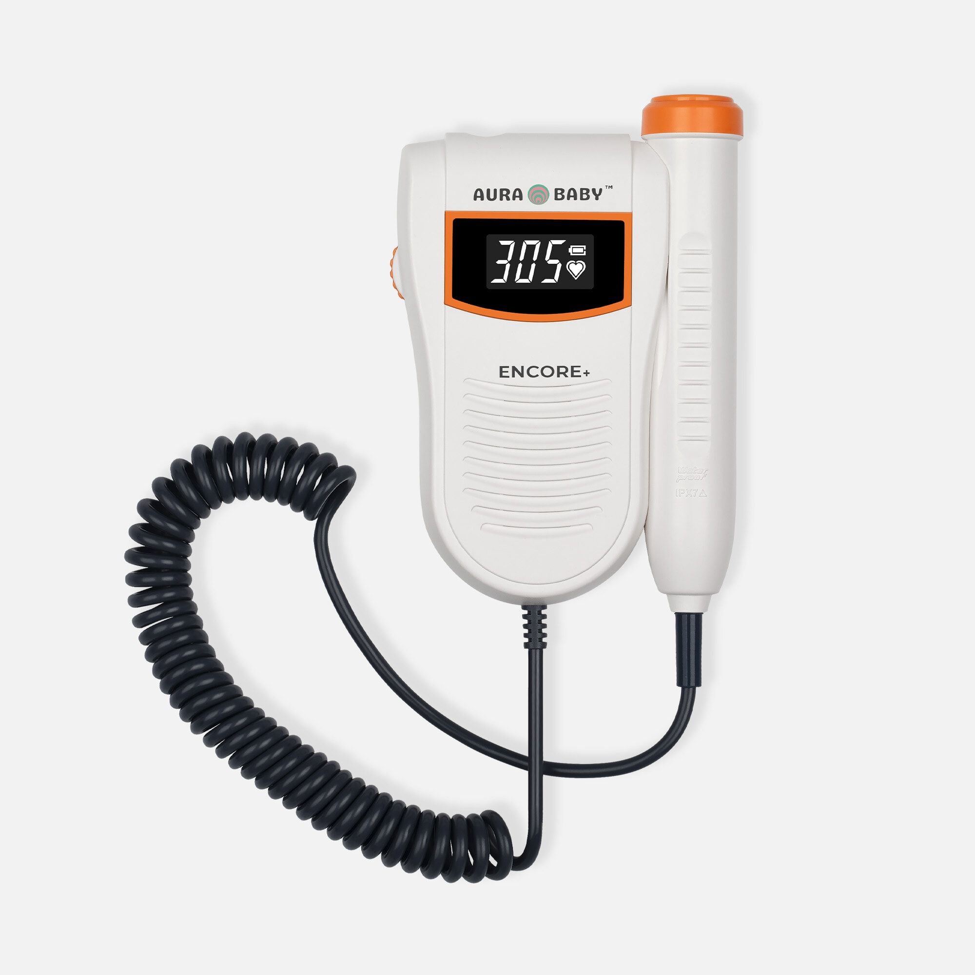 The Official Aura Baby® Encore Plus Fetal Doppler (Orange), , large