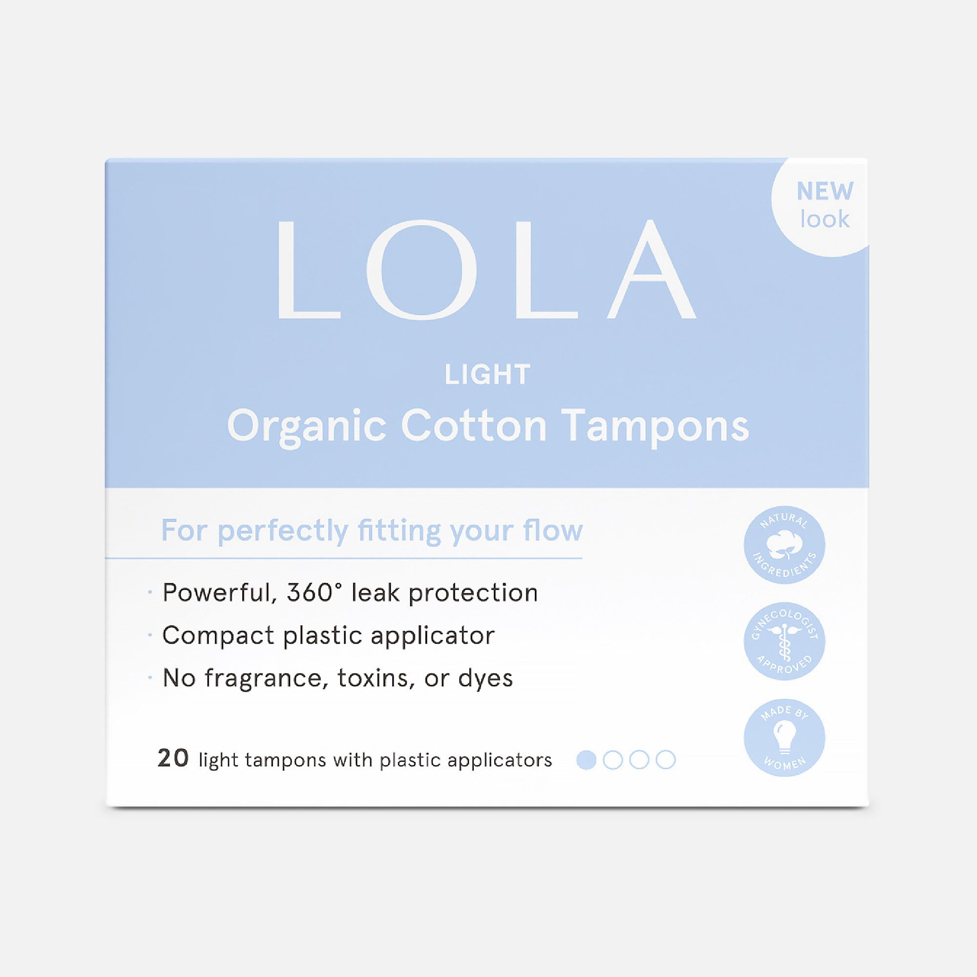 LOLA Tampons, Compact Plastic Applicator, 20 ct., , large