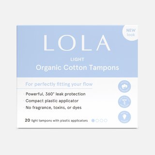 LOLA Light Tampons, Compact Plastic Applicator, 20 ct.