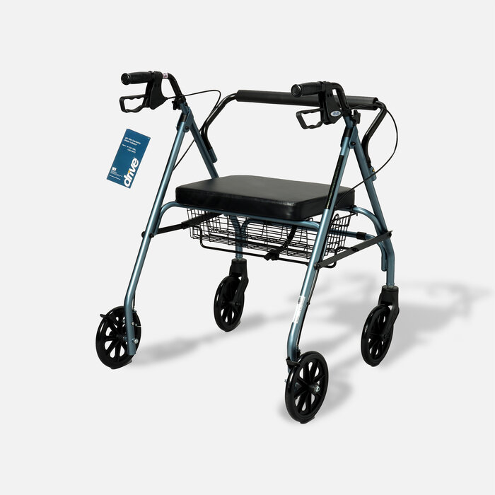 Drive Go-Lite Bariatric Rollator, Blue, large