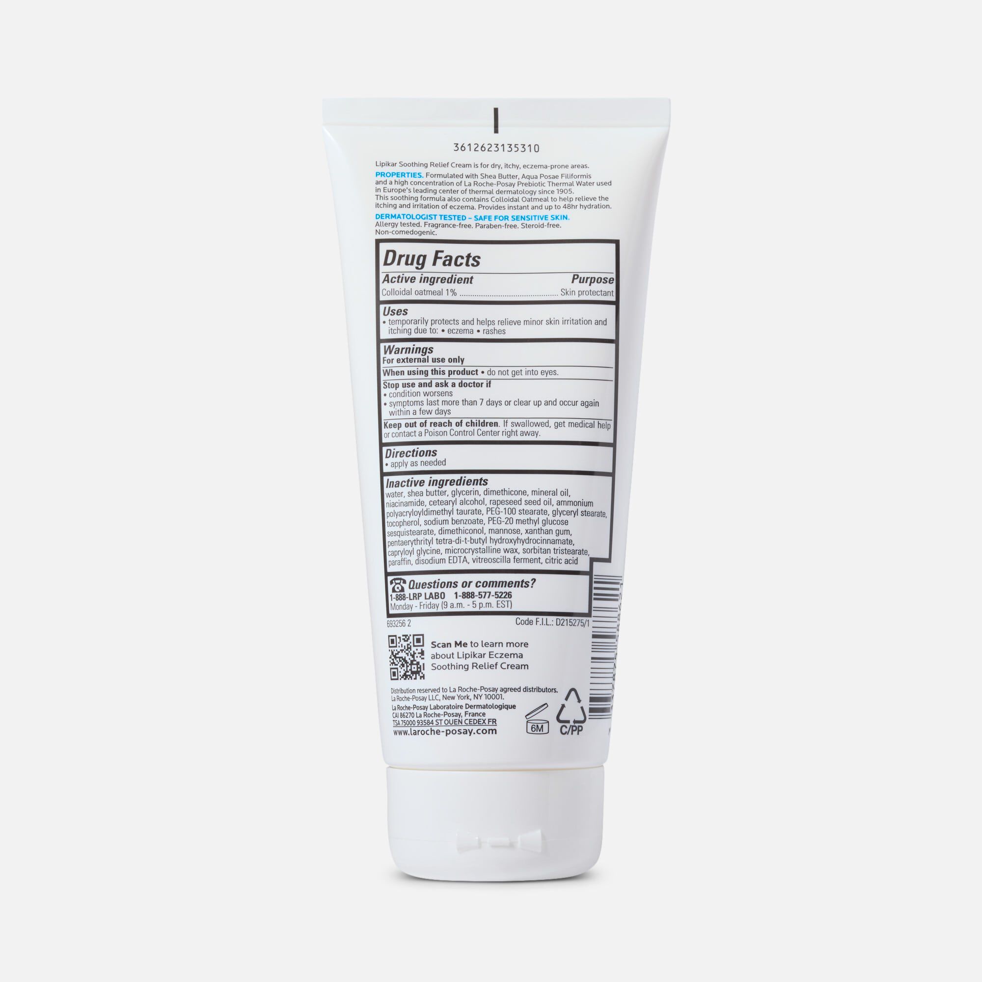 La Roche-Posay Lipikar Eczema Soothing Relief Cream, 6.76 oz., , large