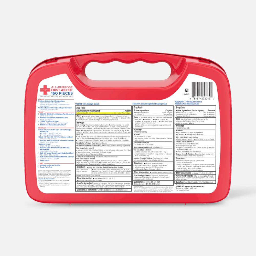 Johnson & Johnson All-Purpose First Aid Kit - 160 ct., , large